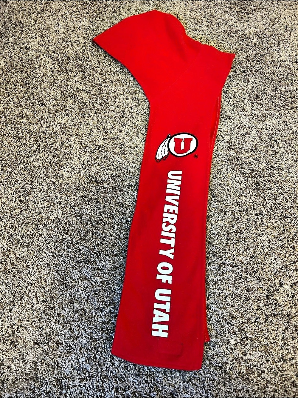 University of Utah Red hooded scarf
